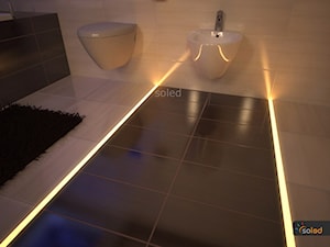Podświetlenie LED fug w łazience - zdjęcie od SOLED Projekty i dekoracje świetlne