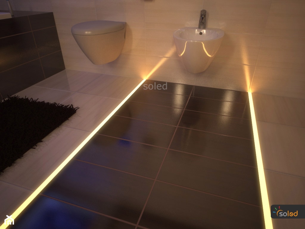 Podświetlenie LED fug w łazience - zdjęcie od SOLED Projekty i dekoracje świetlne - Homebook