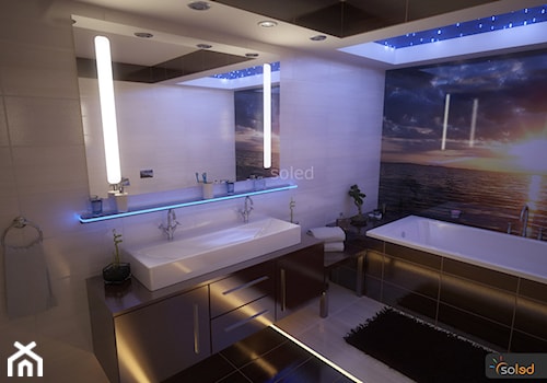 Lustro łazienkowe i półka pod lustro - zdjęcie od SOLED Projekty i dekoracje świetlne