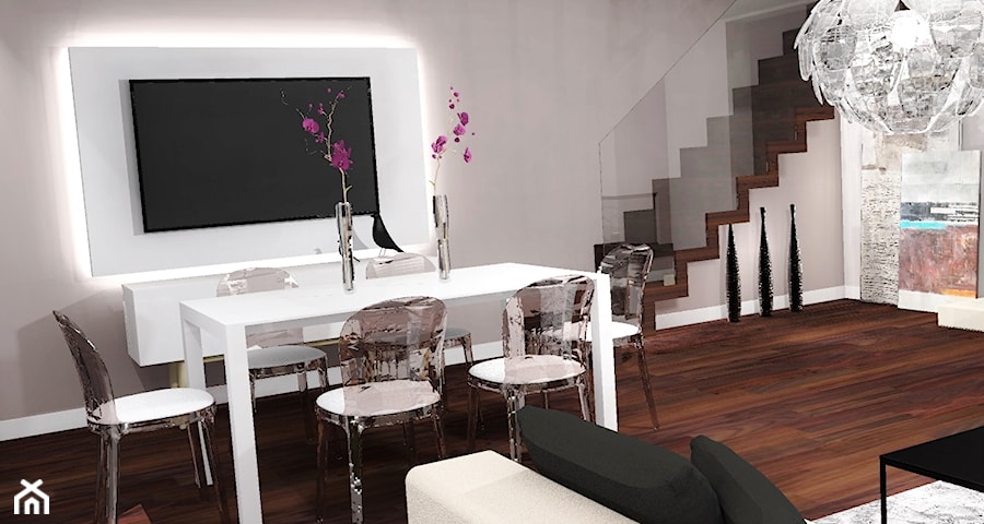 Projekt domu w stylu nowoczesnym 92 m2 (2013) - Salon, styl nowoczesny - zdjęcie od Design By
