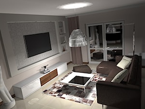 Projekt domu w stylu nowoczesnym 92 m2 (2013) - Salon, styl minimalistyczny - zdjęcie od Design By
