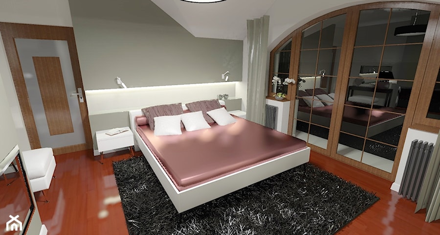 Wizualizacje wnętrz domu jednorodzinnego (2013) - Sypialnia, styl nowoczesny - zdjęcie od Design By