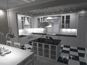 Dom jednorodzinny - kuchnia z łazienką 34m2. Mińsk Mazowiecki 2012 - Kuchnia, styl skandynawski - zdjęcie od Design By