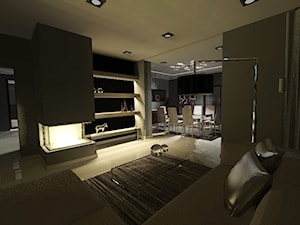 Wizualizacje wnętrz domu jednorodzinnego (2013) - Salon, styl nowoczesny - zdjęcie od Design By