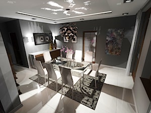 Wizualizacje wnętrz domu jednorodzinnego (2013) - Jadalnia, styl nowoczesny - zdjęcie od Design By