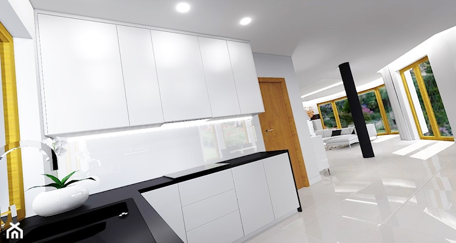 Projekt domu jednorodzinnego 120m2. 2015 - Kuchnia, styl nowoczesny - zdjęcie od Design By