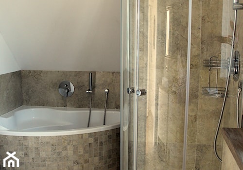 Nasza wielka metamorfoza - Średnia na poddaszu jako pokój kąpielowy łazienka, styl nowoczesny - zdjęcie od promonote