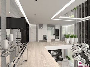 Projekt wnętrz domu w Wołominie - Duży hol / przedpokój, styl glamour - zdjęcie od CUBE Interior Design