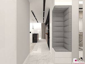Projekt mieszkania chłodny beż - Hol / przedpokój, styl nowoczesny - zdjęcie od CUBE Interior Design