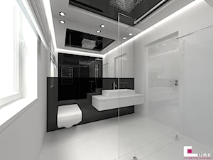 Dom w Markach - Średnia na poddaszu bez okna łazienka, styl nowoczesny - zdjęcie od CUBE Interior Design