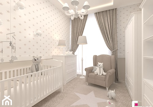 Mieszkanie w Warszawie - Średni szary pokój dziecka dla niemowlaka dla chłopca dla dziewczynki, styl tradycyjny - zdjęcie od CUBE Interior Design