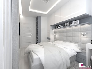 Mieszkanie 70 m2 w Warszawie - Średnia biała sypialnia, styl nowoczesny - zdjęcie od CUBE Interior Design