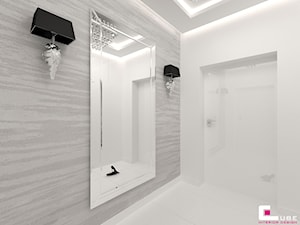 DOM POD LEGNICĄ - Mały biały hol / przedpokój, styl glamour - zdjęcie od CUBE Interior Design