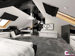 Projekt wnętrz domu w Chojnowie - Sypialnia, styl glamour - zdjęcie od CUBE Interior Design