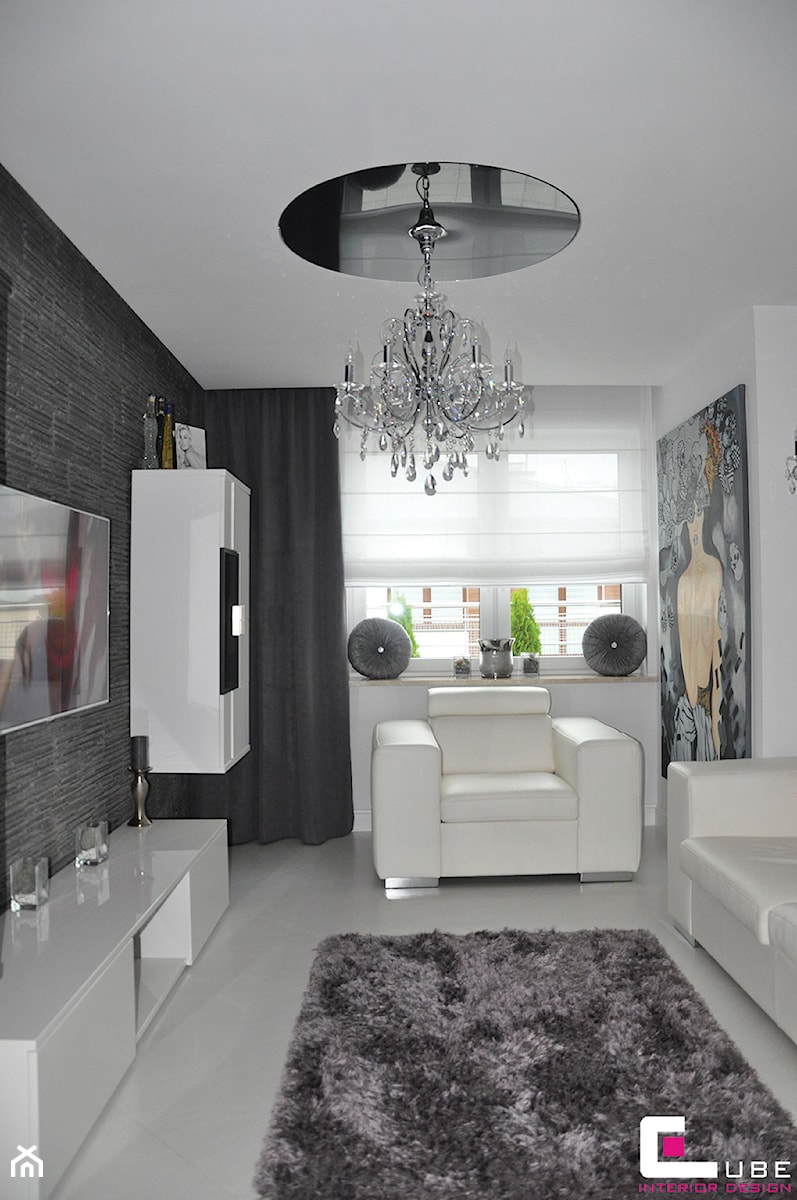 Mieszkanie Białołęka, Warszawa - Salon, styl glamour - zdjęcie od CUBE Interior Design