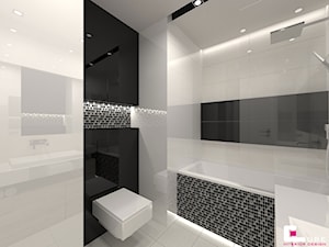 Mieszkanie 69 m2 w Siedlcach - Średnia bez okna łazienka, styl nowoczesny - zdjęcie od CUBE Interior Design