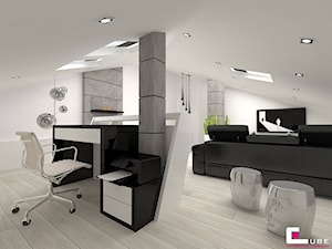 Dom w Markach - Mały biały salon, styl nowoczesny - zdjęcie od CUBE Interior Design