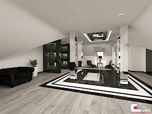 Dom w Chojnowie - Duży biały z marmurem na podłodze hol / przedpokój, styl glamour - zdjęcie od CUBE Interior Design