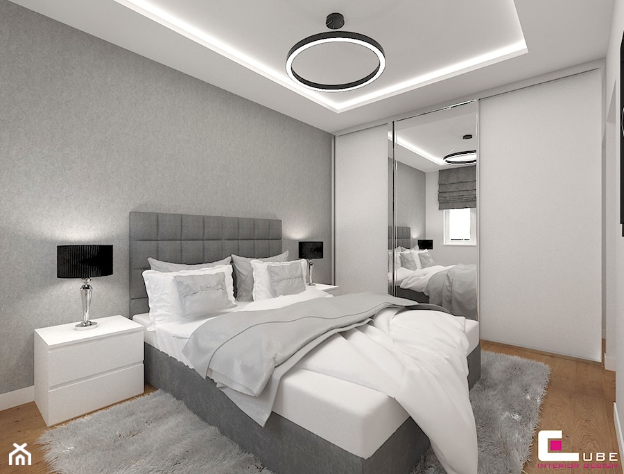 Mieszkanie w Końskich - Sypialnia, styl nowoczesny - zdjęcie od CUBE Interior Design
