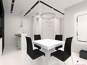 Mieszkanie w Mińsku Mazowieckim 50 m2 - Średnia biała jadalnia, styl nowoczesny - zdjęcie od CUBE Interior Design