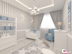 Mieszkanie 70 m2 w Warszawie - Średni szary pokój dziecka dla niemowlaka dla chłopca dla dziewczynki, styl tradycyjny - zdjęcie od CUBE Interior Design