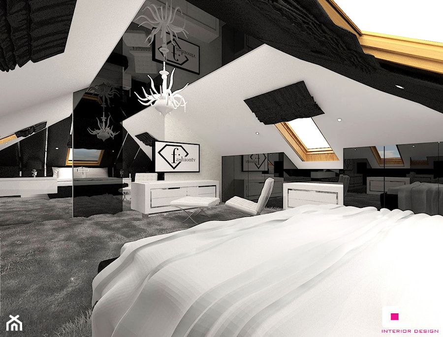Dom w Chojnowie - Sypialnia, styl glamour - zdjęcie od CUBE Interior Design