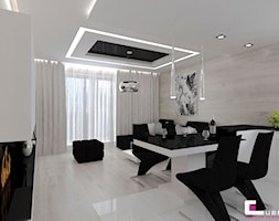 Mieszkanie 69 m2 w Siedlcach - Średnia beżowa jadalnia w salonie, styl nowoczesny - zdjęcie od CUBE Interior Design - Homebook