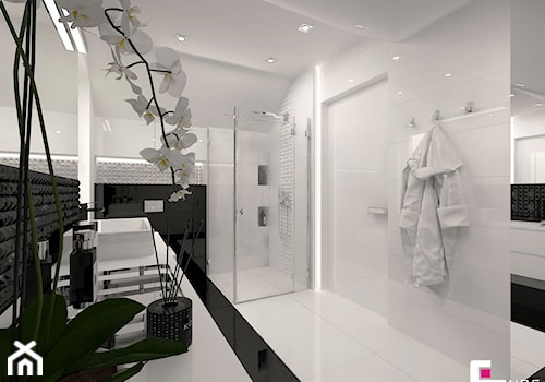DOM POD LEGNICĄ - Średnia bez okna z punktowym oświetleniem łazienka, styl glamour - zdjęcie od CUBE Interior Design
