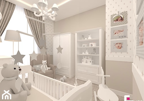 Mieszkanie w Warszawie - Średni szary pokój dziecka dla niemowlaka dla chłopca dla dziewczynki, sty ... - zdjęcie od CUBE Interior Design