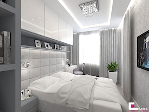 Mieszkanie 70 m2 w Warszawie - Średnia szara sypialnia, styl nowoczesny - zdjęcie od CUBE Interior Design