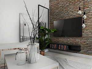 Mieszkanie - Gdynia Śródmieście - Średni biały salon, styl skandynawski - zdjęcie od Autors.KA