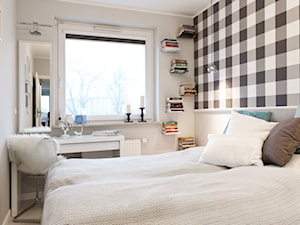 Mieszkanie - Gdynia Karwiny - Mała z biurkiem sypialnia, styl skandynawski - zdjęcie od Autors.KA