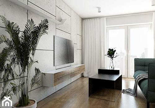 Mieszkanie - Reda - Średni biały salon, styl industrialny - zdjęcie od Autors.KA