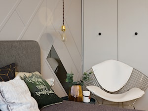 Mieszkanie I - Cztery Oceany Gdańsk - Średnia biała z panelami tapicerowanymi sypialnia, styl nowoczesny - zdjęcie od Autors.KA