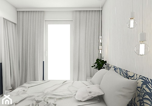 Mieszkanie II - Cztery Oceany Gdańsk - Mała szara sypialnia, styl nowoczesny - zdjęcie od Autors.KA