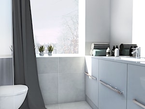 Mieszkanie - Gdynia Śródmieście - Średnia łazienka z oknem, styl skandynawski - zdjęcie od Autors.KA