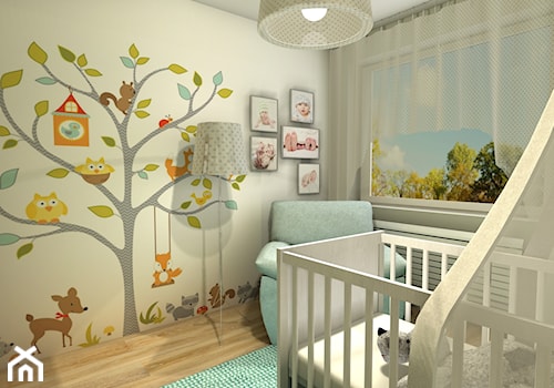 Projekt pokoju Maleńkiego Dziecka - Średni beżowy pokój dziecka dla niemowlaka dla dziecka dla chłopca dla dziewczynki - zdjęcie od Studio Och Izabela Sirek