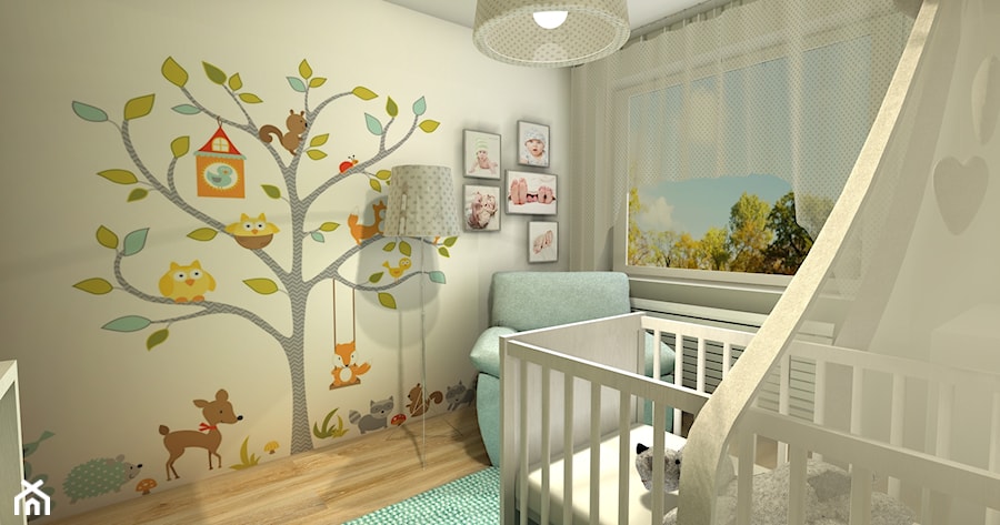Projekt pokoju Maleńkiego Dziecka - Średni beżowy pokój dziecka dla niemowlaka dla dziecka dla chłopca dla dziewczynki - zdjęcie od Studio Och Izabela Sirek