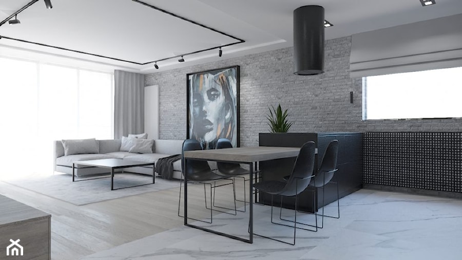 Luksusowe mieszkanie na wynajem 100m2 - Salon, styl minimalistyczny - zdjęcie od LEW ARCHITEKCI