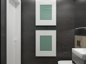 Minimalistyczne mieszkanie z akcentem kolorystycznym - Łazienka, styl minimalistyczny - zdjęcie od LEW ARCHITEKCI