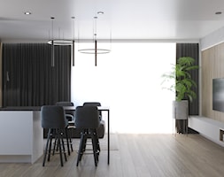 Minimalistyczne mieszkanie z akcentem kolorystycznym - Salon, styl minimalistyczny - zdjęcie od LEW ARCHITEKCI - Homebook