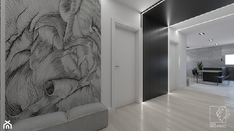 Luksusowe mieszkanie na wynajem 100m2 - Hol / przedpokój, styl minimalistyczny - zdjęcie od LEW ARCHITEKCI