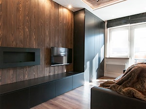 Apartament w Zakopanem w Ciemnych Barwach - Salon, styl rustykalny - zdjęcie od LEW ARCHITEKCI