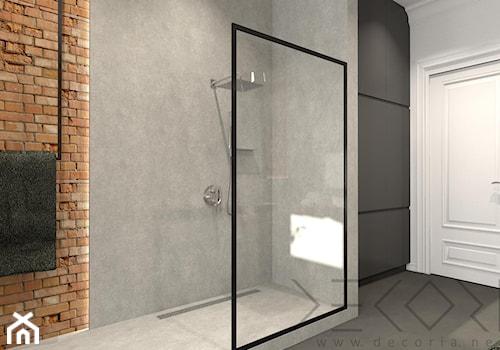 projekt łazienki w kamienicy - Średnia bez okna łazienka - zdjęcie od Decoria