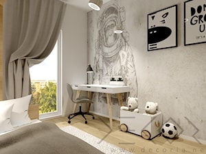 Pokój dziecięcy - Średni biały szary pokój dziecka dla dziecka dla chłopca - zdjęcie od Decoria