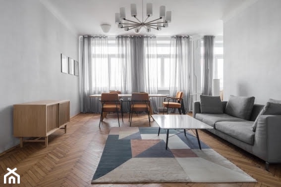 Mieszkanie z 1936 roku w Warszawie (Ochota 2) - Salon, styl minimalistyczny - zdjęcie od Loft Kolasiński
