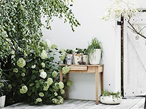 Kuźnia - Średni z donicami na kwiaty taras, styl skandynawski - zdjęcie od Loft Kolasiński