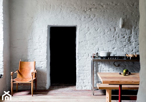 Mała szara jadalnia jako osobne pomieszczenie, styl nowoczesny - zdjęcie od Loft Kolasiński