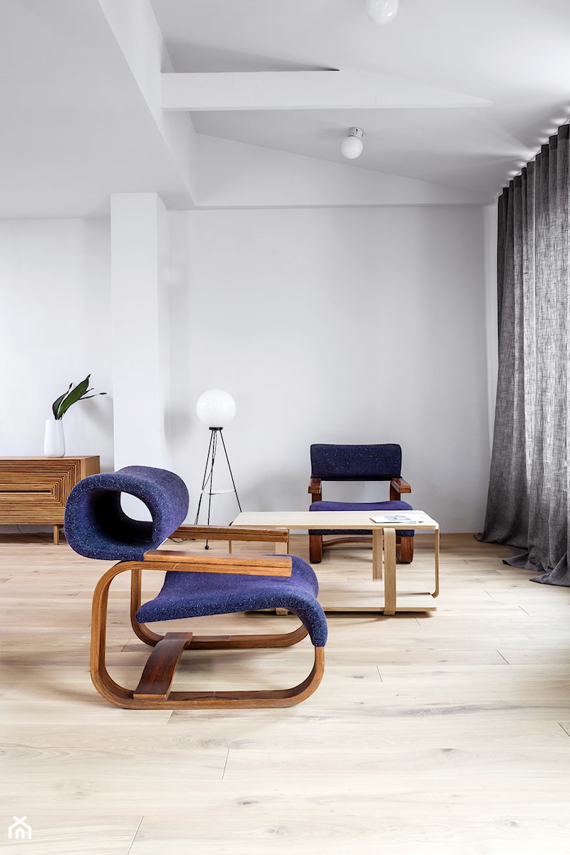Dom na Pogodnie 3 - Średni biały salon, styl nowoczesny - zdjęcie od Loft Kolasiński
