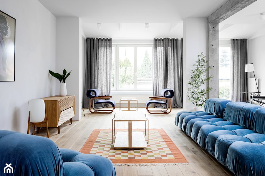 Dom na Pogodnie 3 - Średni biały salon, styl skandynawski - zdjęcie od Loft Kolasiński